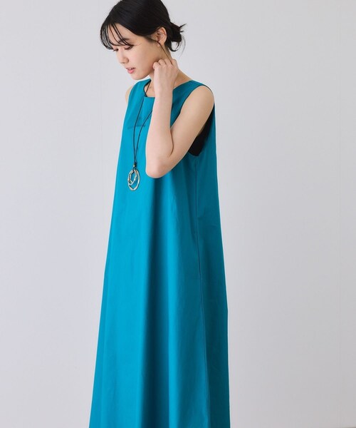 Jayro（ジャイロ）の「ノースリーブフレアワンピース（ワンピース・レディース・ブラック/グリーン/キミドリ/ネイビー/ピンク・F）」の17枚目の写真