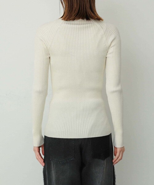 SENSE OF PLACE by URBAN RESEARCH（センスオブプレイスバイアーバンリサーチ）の「ストレッチリブハイネックセーター（ニット/セーター・レディース・RED/WHT×BLK/IVORY/BLACK/BEIGE/NAVY/ORANGE/BLUE/GREEN/PURPLE/CHARCOAL・One/COMPACT）」の13枚目の写真