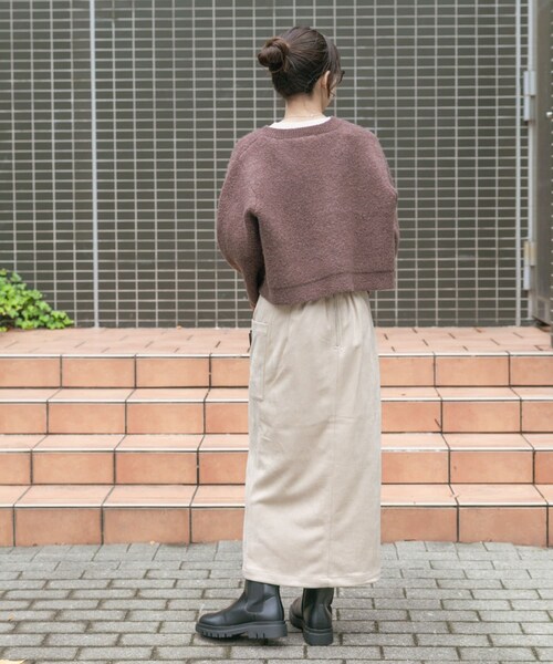 ITEMS URBANRESEARCH（アイテムズ アーバンリサーチ）の「フェイクスエードタイトスカート（スカート・レディース・IVO/MOC/SUMIKURO・FREE）」の9枚目の写真