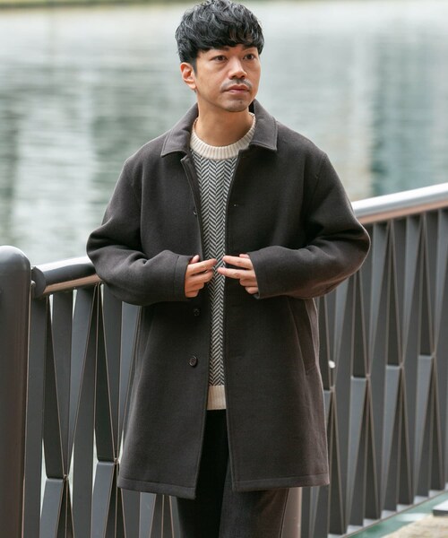 URBAN RESEARCH ROSSO(アーバンリサーチロッソ)の「『XLサイズあり』light meltonステンカラーコート(ステンカラーコート・メンズ・BLACK/NAVY/CHARCOAL/BROWN・M/L/XL)」の20枚目の写真