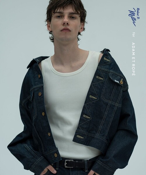 ADAM ET ROPE'（アダムエロペ）の「《別注》【Miller/ミラー】RIB TANKTOP（タンクトップ・メンズ・ブラック/ホワイト・L/M）」の6枚目の写真