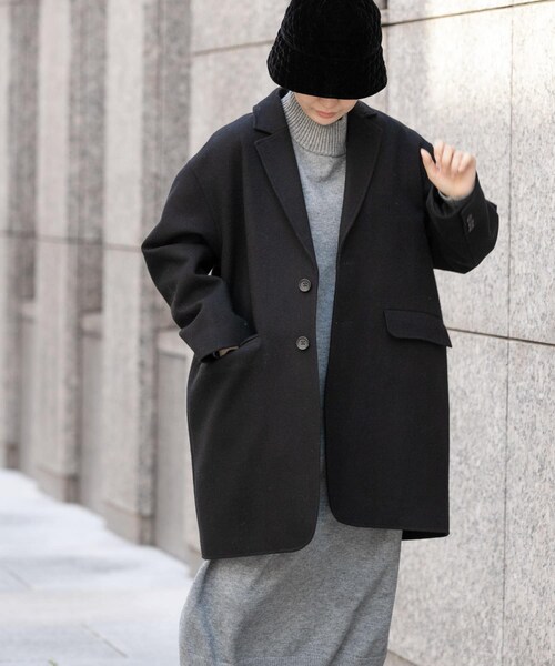 URBAN RESEARCH DOORS(アーバンリサーチドアーズ)の「FORK&SPOON チェスタージャケットコート(チェスターコート・レディース・BLACK/TOPGRAY/NUTSBROWN・1)」の6枚目の写真