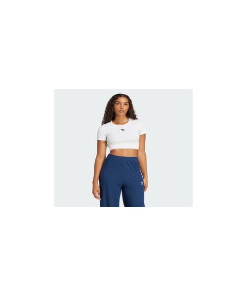 adidas（アディダス）の「エッセンシャルズ リブ Tシャツ（トップス・レディース・ブラック/クラウドホワイト/ホワイト/ブラウン・XS/S/M/L/XL/2XL/J/3XL/3XL/5XL/J/XS/J/S/J/M/J/L/J/XL/J/2XL）」の12枚目の写真