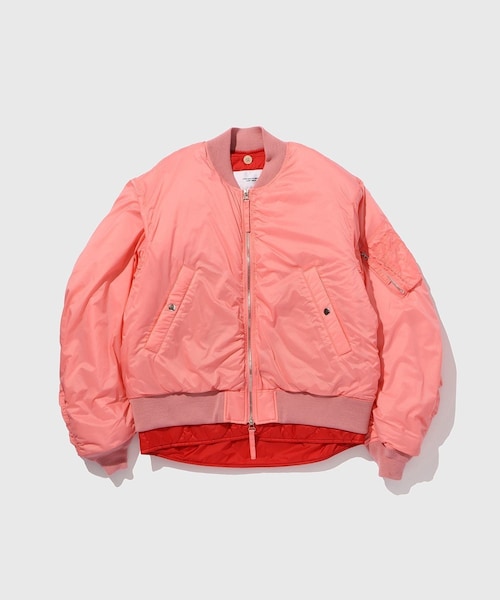 ADAM ET ROPE'（アダムエロペ）の「【JOHN MASON SMITH/ジョン メイソン スミス】MICRO RIPSTOP NYLON REMOVABLE LINER MA-1（MA-1・メンズ・ブラック/オリーブ/ピンク・L/M）」の5枚目の写真