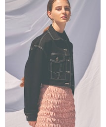 RESEXXY | ステッチデザインショートジャケット(デニムジャケット)