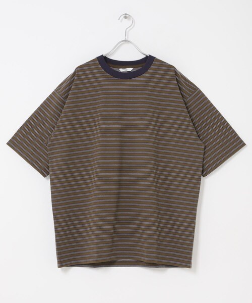 URBAN RESEARCH DOORS（アーバンリサーチドアーズ）の「プレーティング マルチボーダー TEE（Tシャツ/カットソー・メンズ・OFF×CCL/BRN×NVY・M/L）」の2枚目の写真