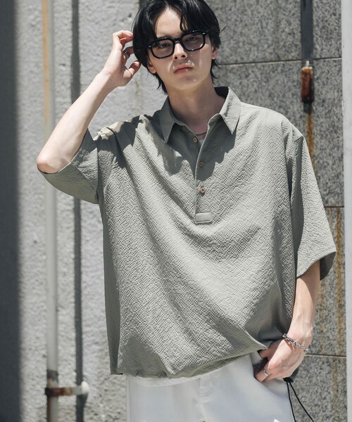 SENSE OF PLACE by URBAN RESEARCH(センスオブプレイスバイアーバンリサーチ)の「ルーズドロストプルオーバーシャツ(シャツ/ブラウス・メンズ・BROWN/GREEN/NAVY CHECK・M/L)」の2枚目の写真