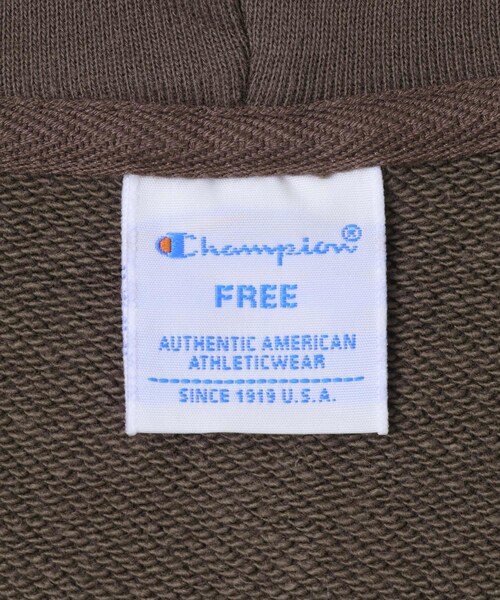 SENSE OF PLACE by URBAN RESEARCH（センスオブプレイスバイアーバンリサーチ）の「『別注』Champion×SENSE OF PLACE　ジップパーカー（パーカー・レディース・OATMEAL/BROWN/GREEN・one）」の15枚目の写真