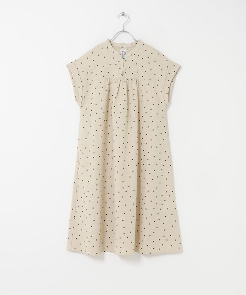 URBAN RESEARCH DOORS（アーバンリサーチドアーズ）の「『150サイズ』『親子リンク』リネンリヨセルドットワンピース(KIDS)（ワンピース・キッズ・BLACK/NATURAL・150(145-155)）」の2枚目の写真