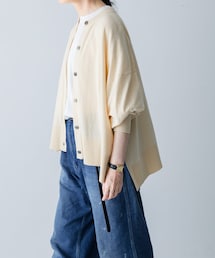 ハイツイストコットンワイドカーディガン