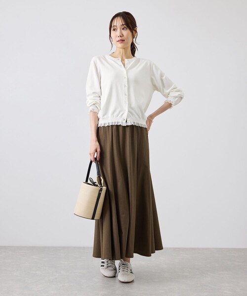 ROPE' PICNIC(ロペピクニック)の「シアーフリルカーディガン(カーディガン/ボレロ・レディース・ブラック/ホワイト/キャメル/ワイン・F)」の11枚目の写真
