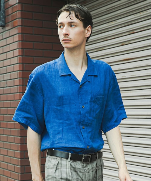 URBAN RESEARCH(アーバンリサーチ)の「『別注』BROOKS BROTHERS×URBAN RESEARCH LINEN CAMP SHIRTS SHORT-SLEEVE(シャツ/ブラウス・メンズ・BLACK/BLUE/BODEAUX・M/L/XL)」の20枚目の写真