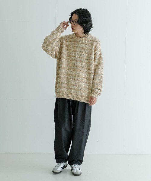 URBAN RESEARCH（アーバンリサーチ）の「URBAN RESEARCH iD　ブークレメランジニット（ニット/セーター・メンズ・GRAY/BEIGE・M/L）」の17枚目の写真