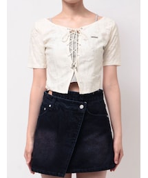 EMODA | LACE UP LAYERED TOPS(Tシャツ/カットソー)