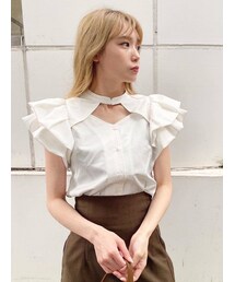 dazzlin | ダブルギャザースリーブブラウス(シャツ/ブラウス)