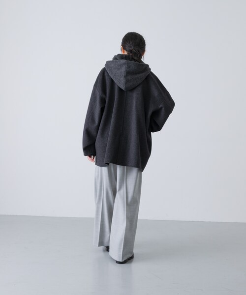 かぐれ（カグレ）の「ヤクウールフードマフラー（マフラー・レディース・CHARCOAL/MOCHA・Free）」の14枚目の写真