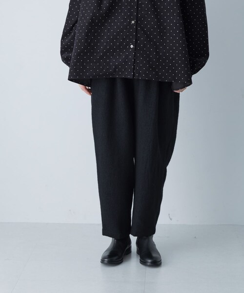 かぐれ（カグレ）の「ウールテーパードパンツ（その他パンツ・レディース・BLACK/CHARCOAL・Free）」の5枚目の写真
