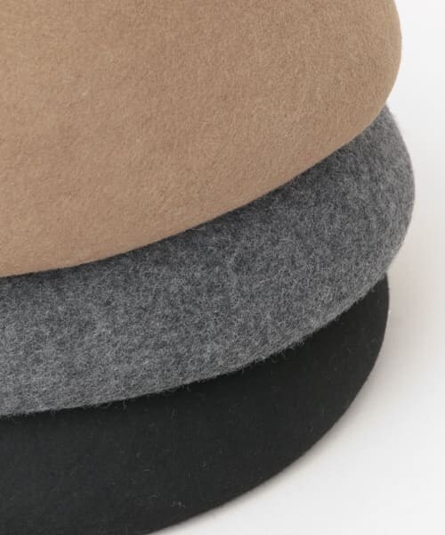 URBAN RESEARCH Sonny Label（アーバンリサーチサニーレーベル）の「ラウンドウールベレー帽∴（ハンチング/ベレー帽・レディース・ブラック/ベージュ/チャコールグレー・one）」の10枚目の写真