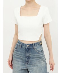 EVRIS | サイドチェーンショートトップス(Tシャツ/カットソー)