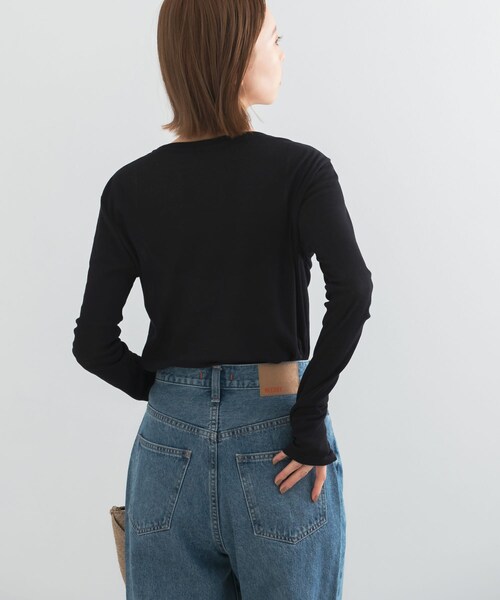 URBAN RESEARCH ROSSO（アーバンリサーチロッソ）の「シアーテレコカットソー（Tシャツ/カットソー・レディース・apricot/off/dark navy・FREE）」の19枚目の写真