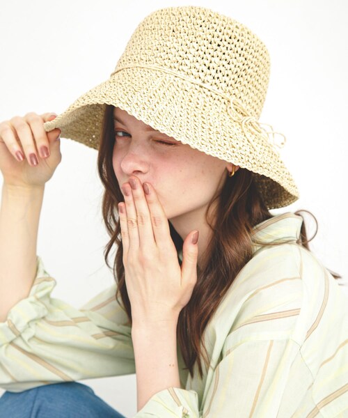 URBAN RESEARCH Sonny Label（アーバンリサーチサニーレーベル）の「折り畳みペーパーハット（ハット・レディース・キャメル/ベージュ・one）」の10枚目の写真