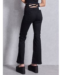 GYDA | ハイウエストBACKクロスフレアパンツ(デニムパンツ)