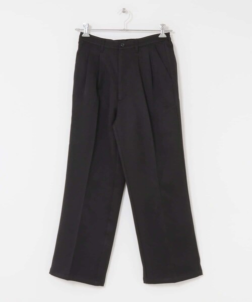 SENSE OF PLACE by URBAN RESEARCH(センスオブプレイスバイアーバンリサーチ)の「ウールライクダブルタックワイドパンツ(その他パンツ・メンズ・BLACK/CHARCOAL/GREIGE/D.NAVY・S/M/L)」の13枚目の写真