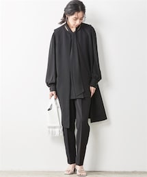 CHIC STYLE | 大きいサイズ3点セット(ジレ+ブラウス+パンツ)シックスタイル(スーツセット)