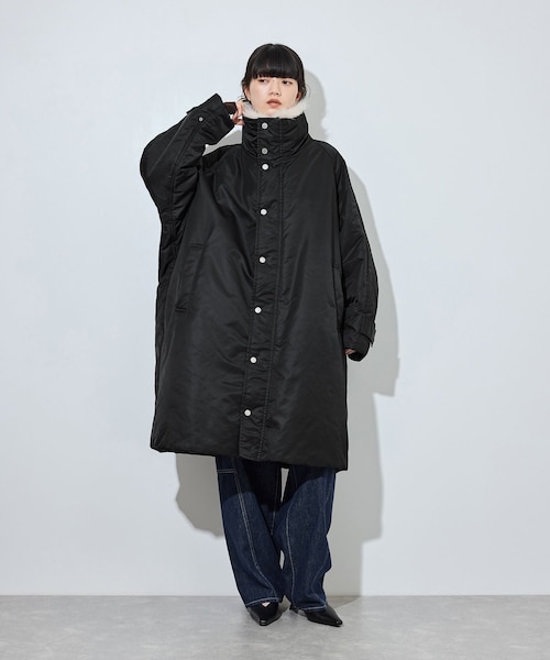 ADAM ET ROPE'(アダムエロペ)の「【upper hights for ADAM ET ROPE'】別注 THE U-BENCH COAT(ナイロンジャケット・レディース・ブラック/グレー・F)」の7枚目の写真