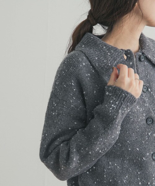 URBAN RESEARCH DOORS（アーバンリサーチドアーズ）の「ネップヤーンカーディガン（カーディガン/ボレロ・レディース・BEIGE/GRAY・Free）」の9枚目の写真