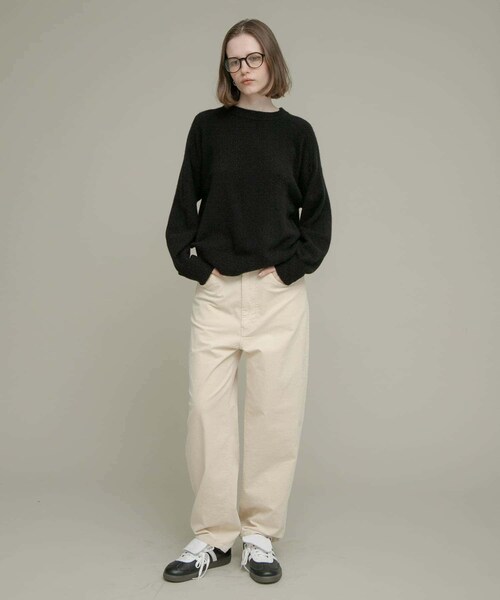 URBAN RESEARCH Sonny Label（アーバンリサーチサニーレーベル）の「フラッフィータッチクルーネックニットプルオーバー（ニット/セーター・レディース・杢グレー/ミント/ブラック・FREE）」の10枚目の写真