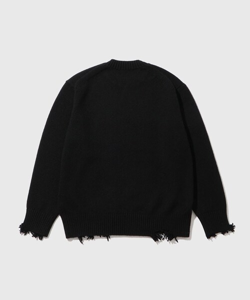 ADAM ET ROPE'（アダムエロペ）の「【LOEFF/ロエフ】LFU W 5GG DMG PO（ニット/セーター・メンズ・ブラック/ダークブラウン・1/2）」の13枚目の写真