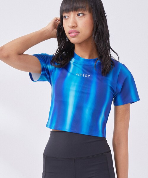 NERGY（ナージー）の「【skin wear】UV & 水陸両用 & 保湿 CREORAカップ付きTシャツ（Tシャツ/カットソー・レディース・ブルー/ブラック・M/S）」の12枚目の写真
