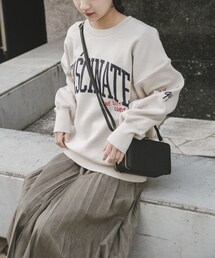 ITEMS URBANRESEARCH | 『洗濯可/毛玉防止』スウェットライク刺繍ニット(ニット/セーター)