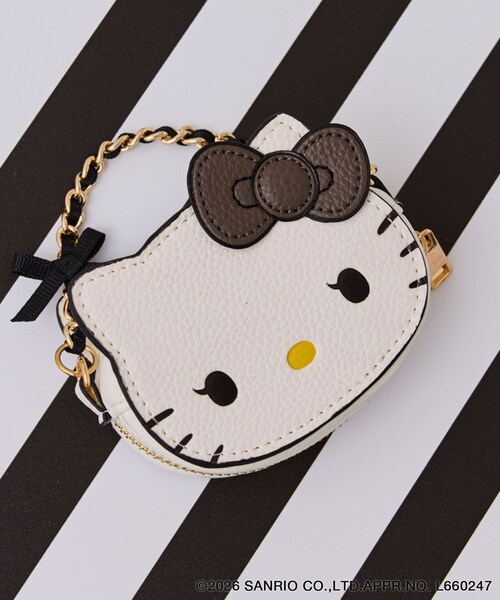 VIS(ビス)の「【HELLO KITTY×VIS】フェイスポーチチャーム(ポーチ・レディース・ブラック/オフホワイト・F)」の13枚目の写真