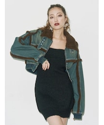 EVRIS | デニムボアブルゾン【セットアップ着用可能】(ブルゾン)