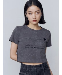 EMODA | ロゴパッチミニマルTシャツ(Tシャツ/カットソー)