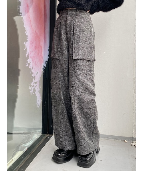 MURUA（ムルーア）の「カーゴZIPパンツ（カーゴパンツ・レディース・グレー/ブラック/ブラウン/ミックス・1/2）」の2枚目の写真