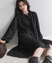 URBAN RESEARCH ROSSO WOMEN | キーネックボリュームミニワンピース(ワンピース)