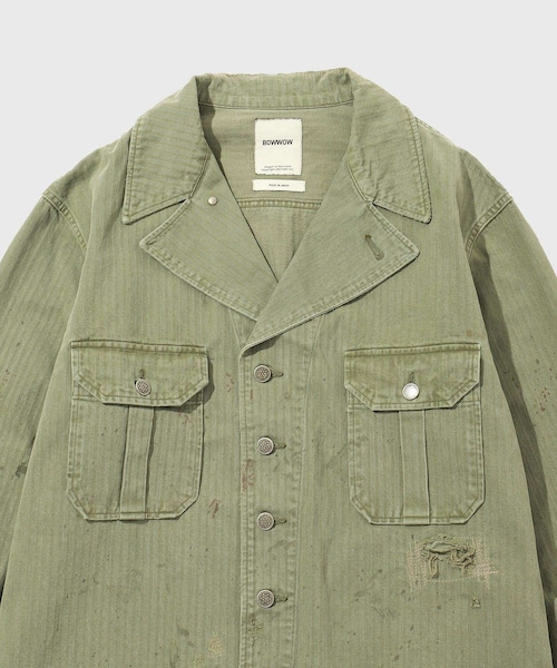 ADAM ET ROPE'（アダムエロペ）の「【BOWWOW/バウワウ】M41 HBT JK（ミリタリージャケット・メンズ・オリーブ・L/M）」の4枚目の写真