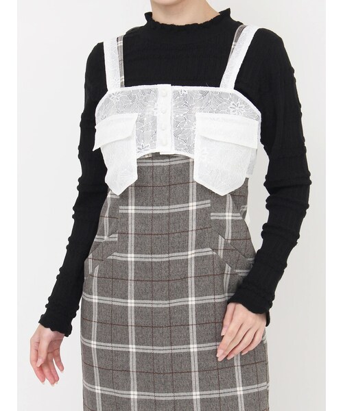 dazzlin（ダズリン）の「ダブルポケットマテリアルビスチェ（その他トップス・レディース・オフホワイト/キャメル・S/M）」の9枚目の写真