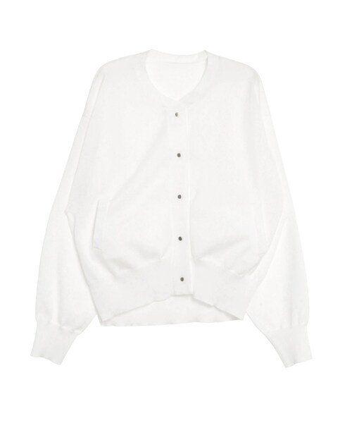 ELENDEEK（エレンディーク）の「KNIT BLOUSON（ブルゾン・レディース・オフホワイト/ブラック/レッド・F）」の2枚目の写真