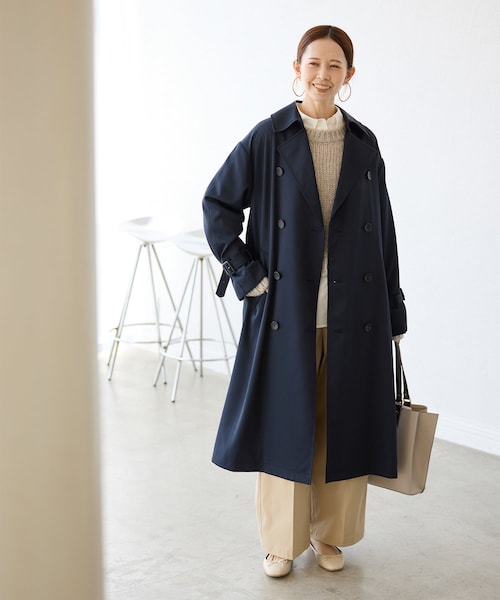 ROPE' PICNIC(ロペピクニック)の「撥水加工・花粉ガード/トレンチコート(トレンチコート・レディース・ベージュ/ネイビー・36/38)」の8枚目の写真