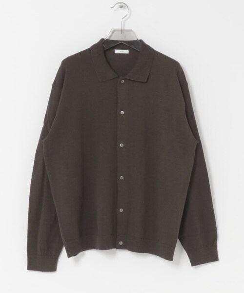URBAN RESEARCH（アーバンリサーチ）の「ATON　C/W BOUCLE POLO CARDIGAN（ニット/セーター・メンズ・TOP GRAY/BROWN/YELLOW・4/6）」の17枚目の写真