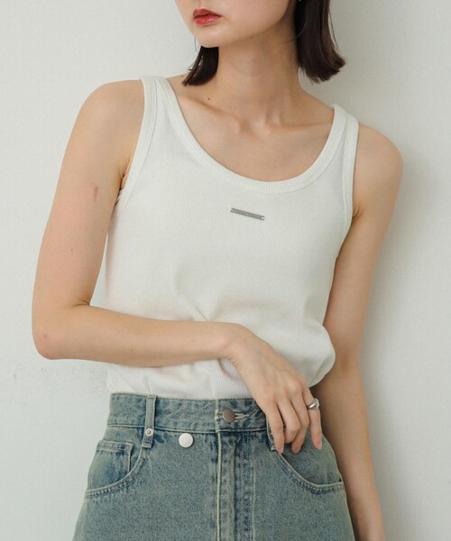 SENSE OF PLACE by URBAN RESEARCH（センスオブプレイスバイアーバンリサーチ）の「プレートピグメントタンクトップ（タンクトップ・レディース・PINK/OFF WHITE/GRAY・COMPACT/one）」の15枚目の写真