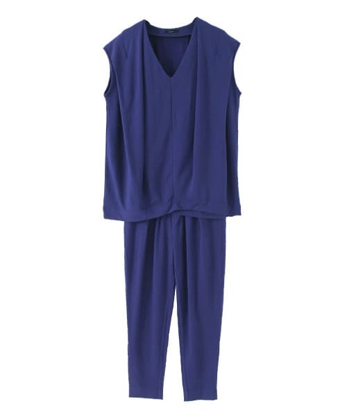 URBAN RESEARCH ROSSO（アーバンリサーチロッソ）の「VネックTOPS Set タックPANTS（サロペット/オーバーオール・レディース・ROYAL BLUE/GRAY/BLACK・FREE）」の3枚目の写真