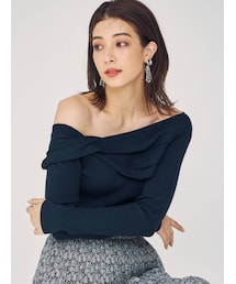 MERCURYDUO | ウォッシャブルツイストデザインリブニット(ニット/セーター)