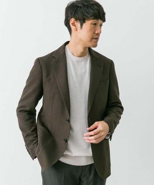 URBAN RESEARCH DOORS（アーバンリサーチドアーズ）の「『イージーケア』LIFE STYLE TAILOR　バーズアイストレッチジャケット（その他アウター・メンズ・BROWN/NAVY・44/46/48/50）」の11枚目の写真