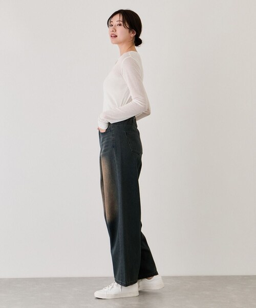 Jayro(ジャイロ)の「リサイクルデニムカーブパンツ(デニムパンツ・レディース・スミクロ/ブルー系・F)」の16枚目の写真
