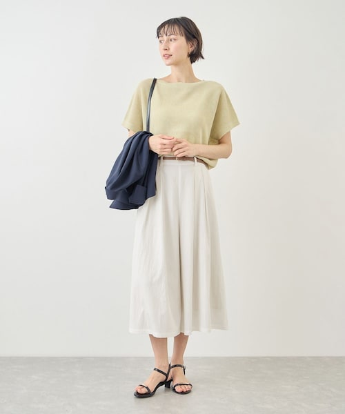 ROPE' PICNIC（ロペピクニック）の「ホワイトレーヨンナイロンガウチョパンツ（スラックス・レディース・ホワイト・L/M/S）」の12枚目の写真
